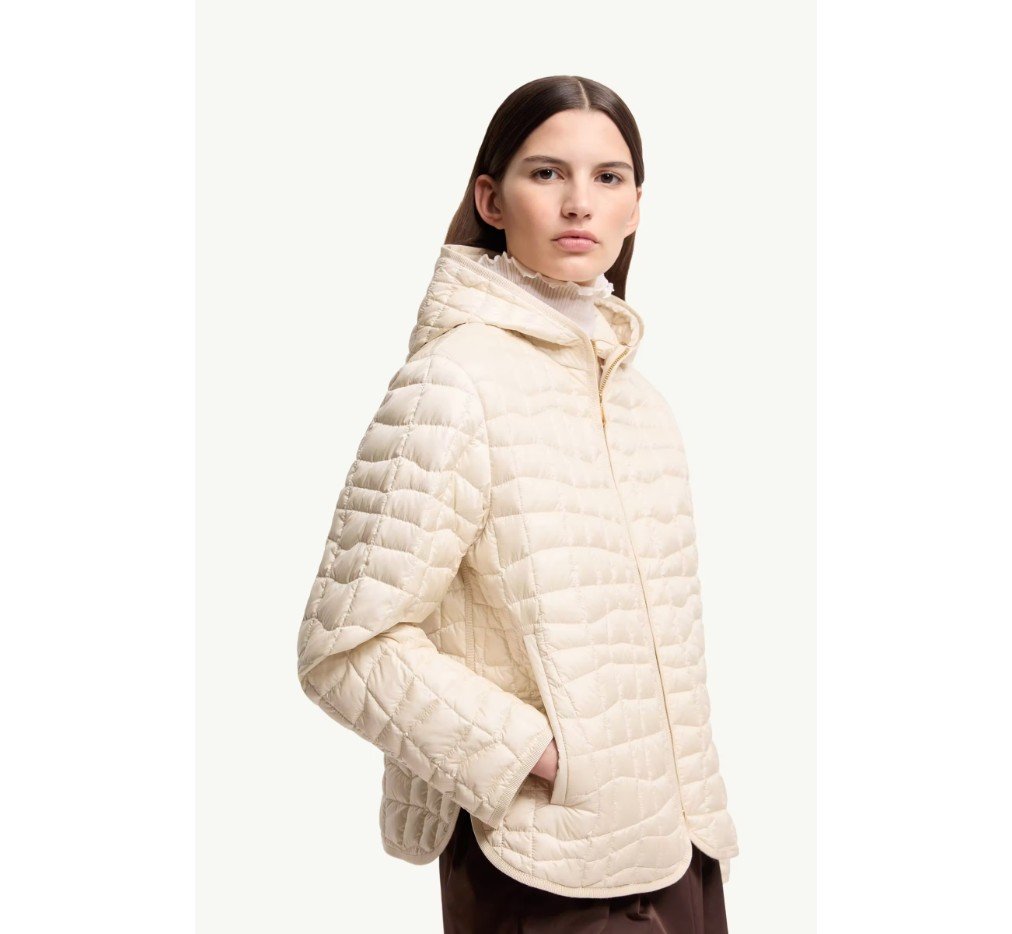 몽클레르 에글란티에 후드 기하학 퀼팅 반팔 다운 재킷 L10931A00122597YF20N_F - 이미지 5