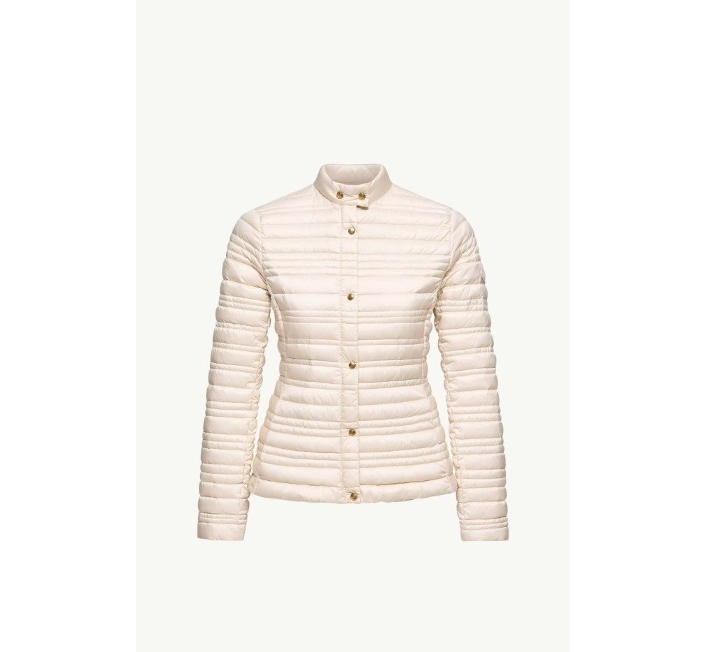 몽클레르 카테어 스트라이프 퀼팅 다운 충전 바이커 재킷 L10931A00049597YF20N_F - 이미지 2