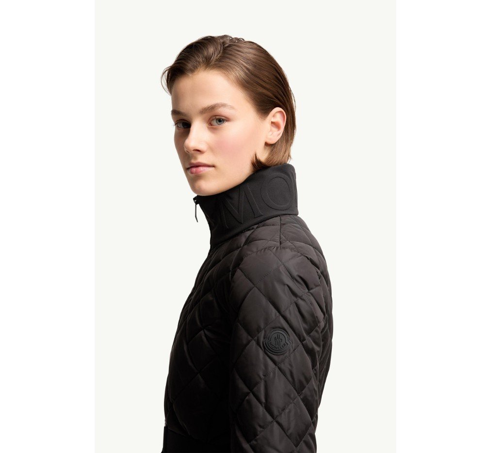 몽클레르 발사민 기하학 패턴 퀼팅 숏 다운 재킷 L10931A00037539ZD999_F