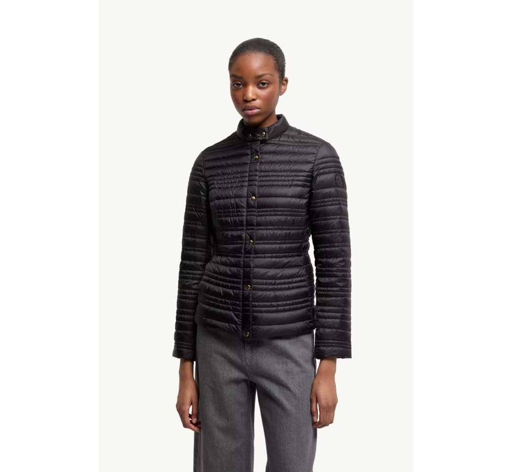 몽클레르 카테어 스트라이프 퀼팅 다운 충전 바이커 재킷 L10931A00049597YF999_F - 이미지 3