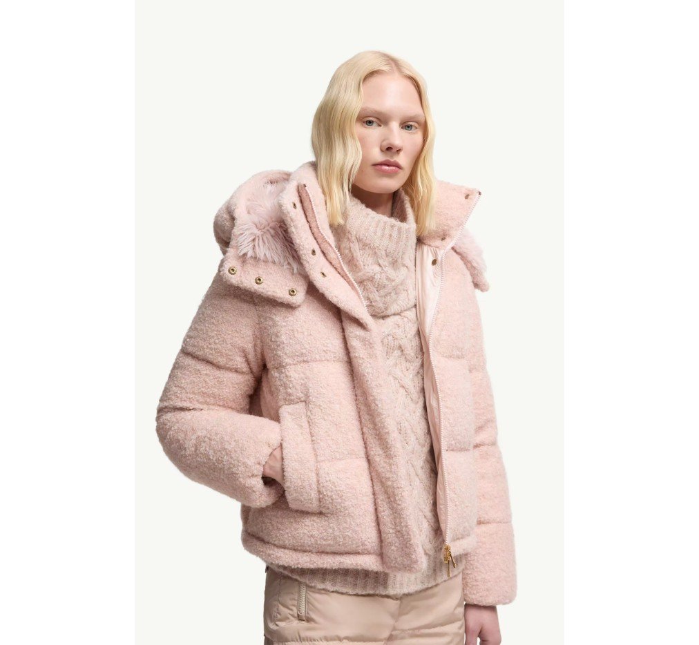 몽클레르 Virieu Bouclé 후드 쇼트 다운 재킷 K20931A0021389B6S56F_G - 이미지 5