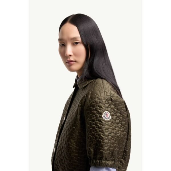 몽클레르 꽃무늬 퀼팅 패딩 반팔 셔츠 L10932F00002788UX825_F