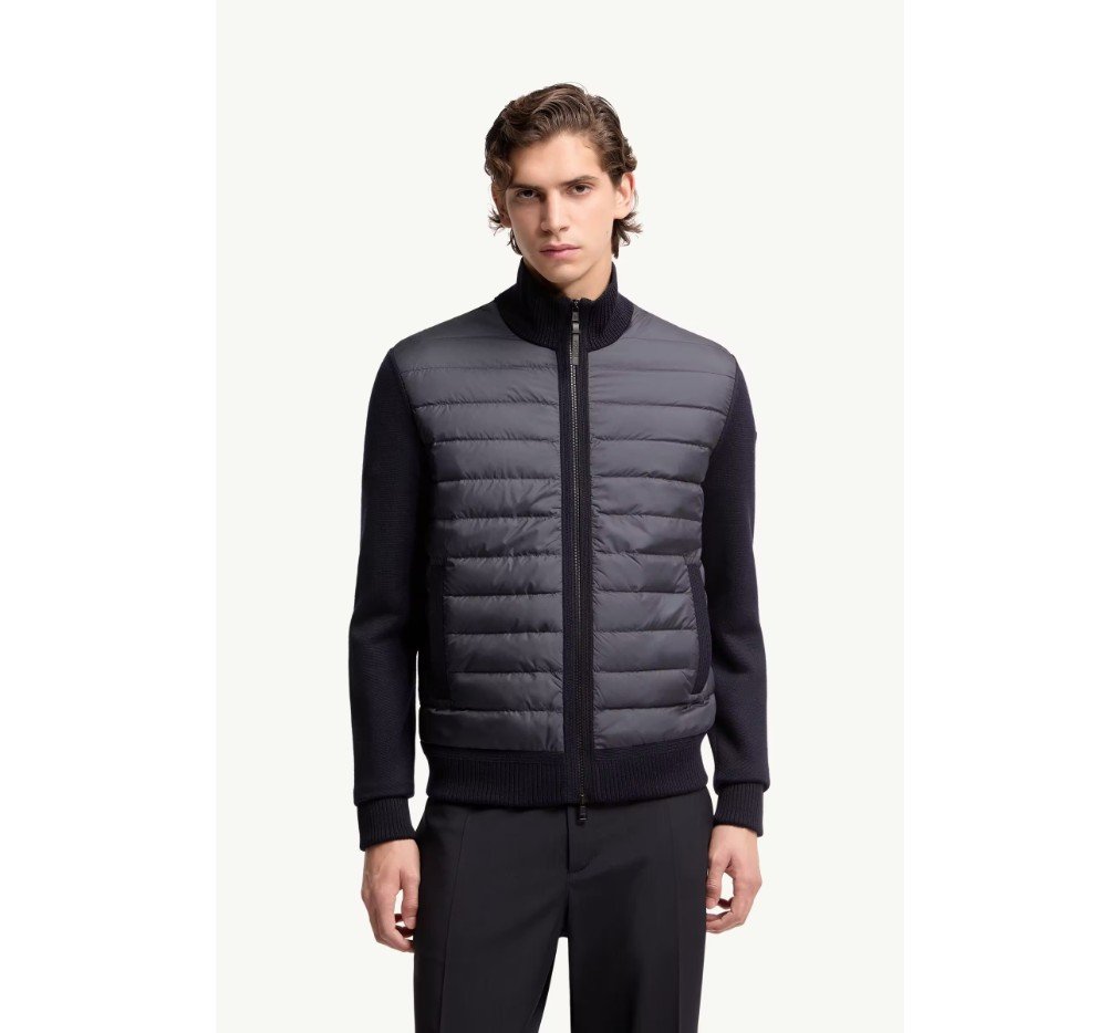 몽클레르 패딩 지퍼업 울 가디건 L10919B00011M1131778_F - 이미지 3