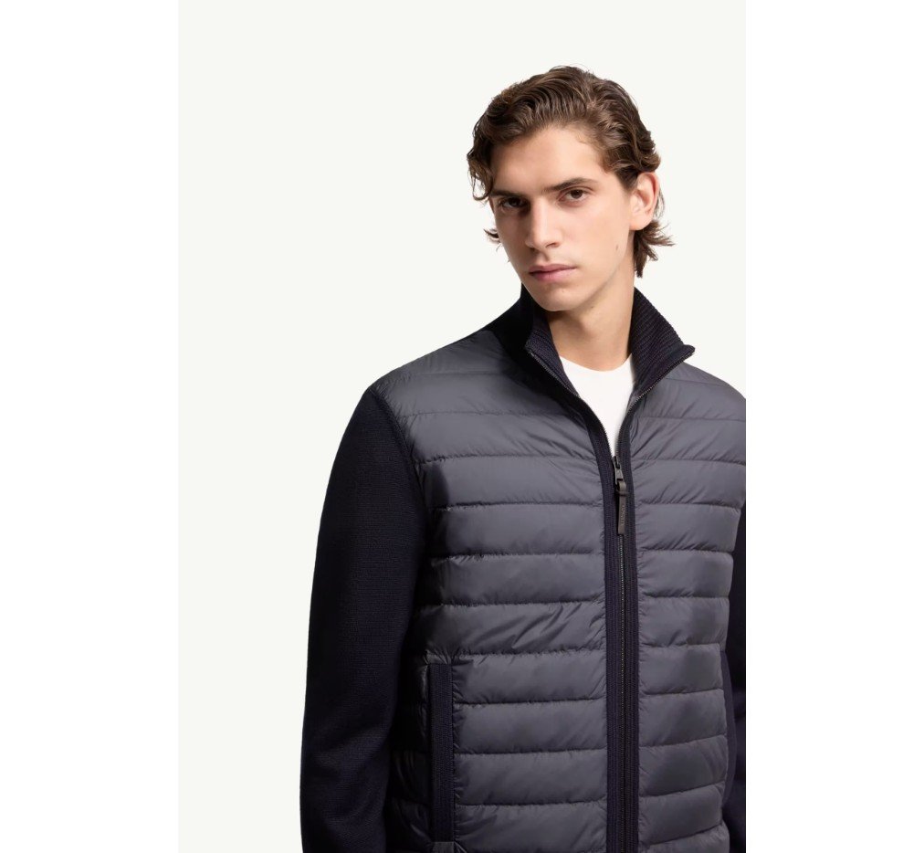 몽클레르 패딩 지퍼업 울 가디건 L10919B00011M1131778_F - 이미지 5