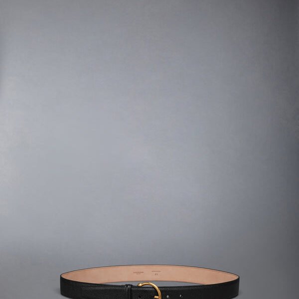 톰브라운 페블 그레인 라운드 버클 벨트 MCX067A-00198-001