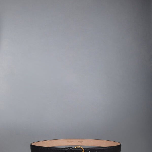 톰브라운 페블 그레인 라운드 버클 벨트 MCX068A-00198-001