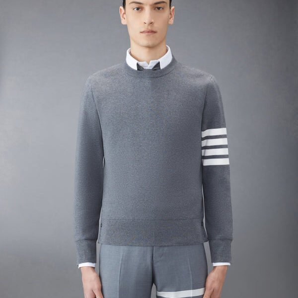 톰브라운 코튼 크레이프 4-바 풀오버 MKA202A-00219-035