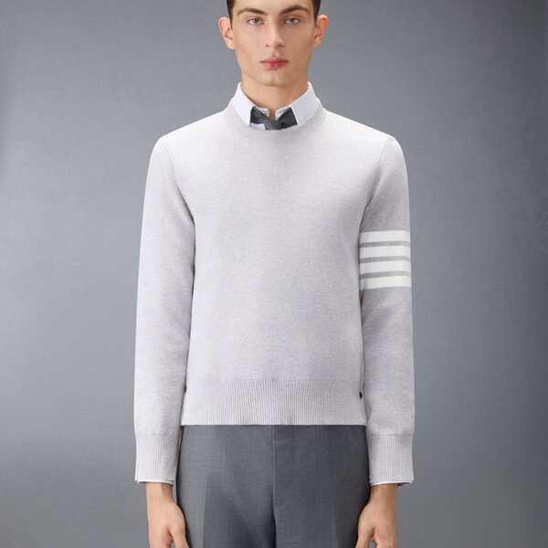 톰브라운 코튼 크레이프 4-바 밀라노 스티치 풀오버 MKA202A-00219-066