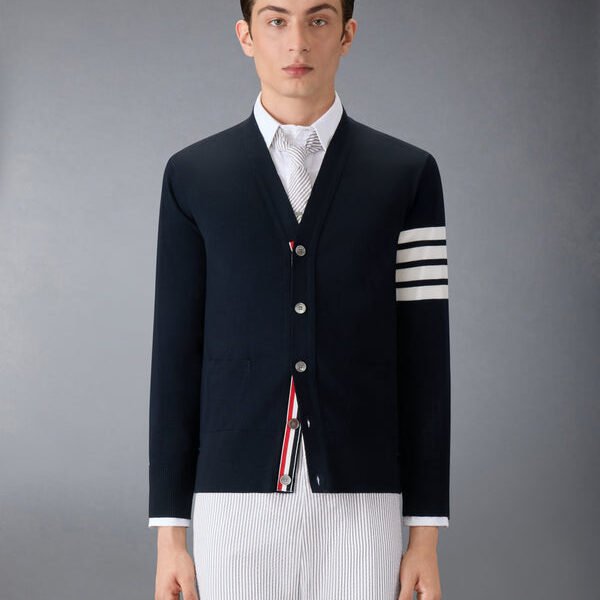 톰브라운 파인 메리노 울 4-바 클래식 카디건 MKC002A-Y1014-415