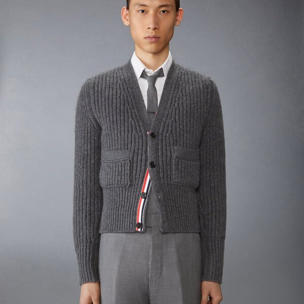 톰브라운 하프 스티치 캐시미어 카디건 MKC421A-Y2001-035