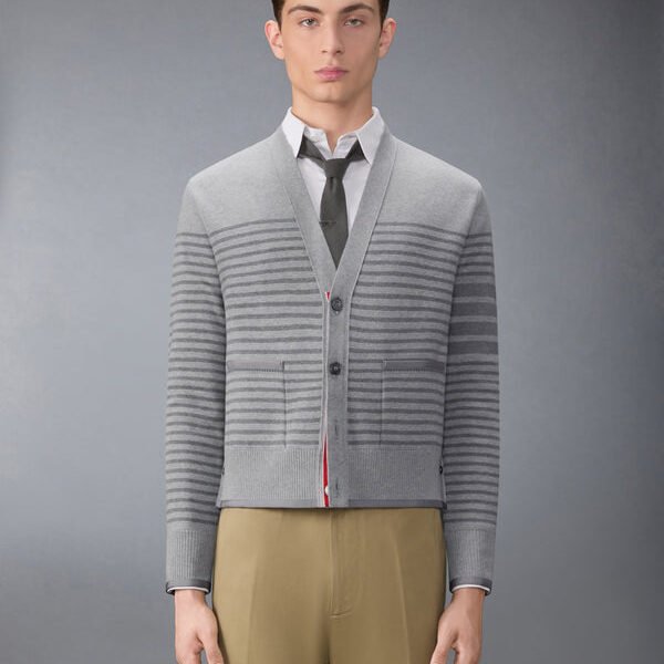 톰브라운 밀라노 스티치 스트라이프 박시 핏 카디건 MKC627A-Y3006-982
