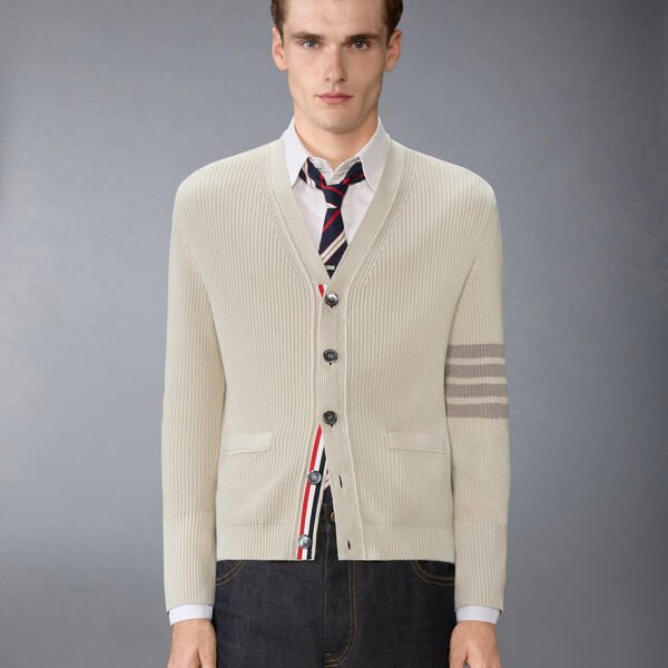 톰브라운 가먼트 다이드 4-바 카디건 MKC635A-Y3065-260