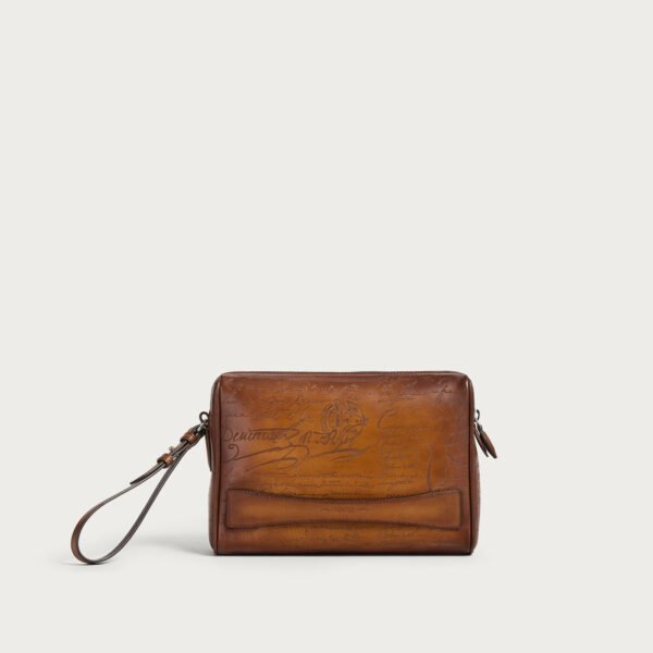 벨루티 로즈우드 지퍼 파우치 308206