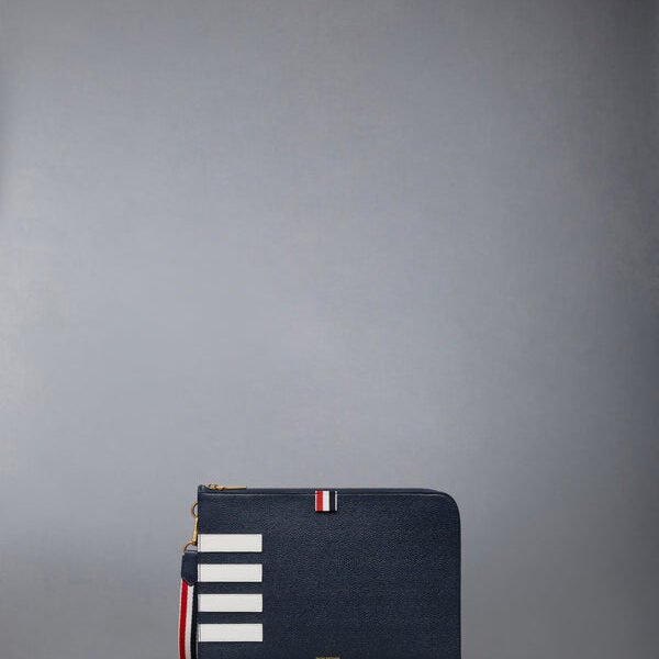 톰브라운 페블 그레인 4-바 거싯 폴리오 UAC080A-00198-415