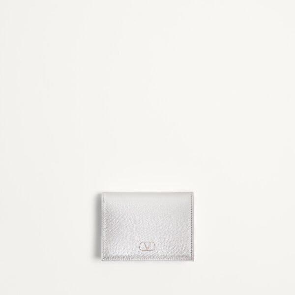 발렌티노 브이로고 시그니처 라미네이트 그레이니 카프스킨 지갑 8W2P0AJ3RFY_S13