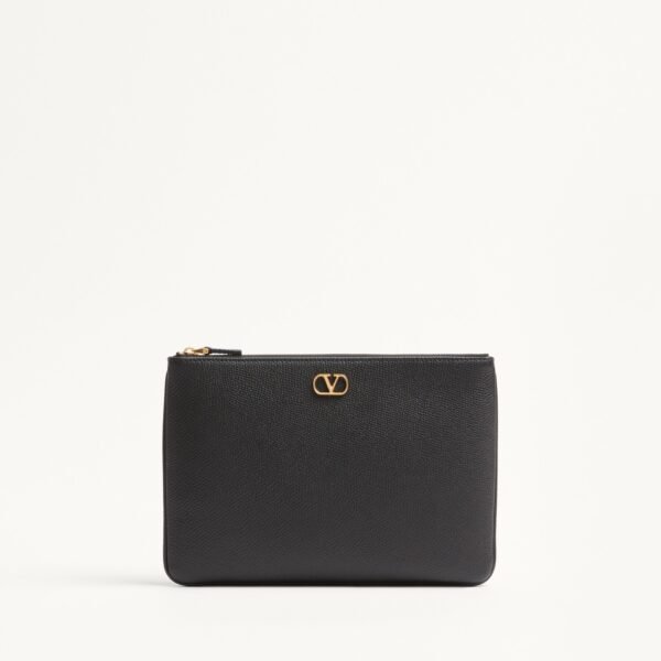 발렌티노 브이로고 시그니처 그레이니 카프스킨 클러치백 6W2P0AK4SNP_0NO