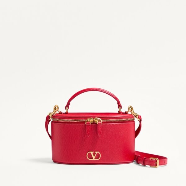 발렌티노 브이로고 시그니처 그레이니 카프스킨 미니 바니티 백 8W2P0AX8SNP_JU5