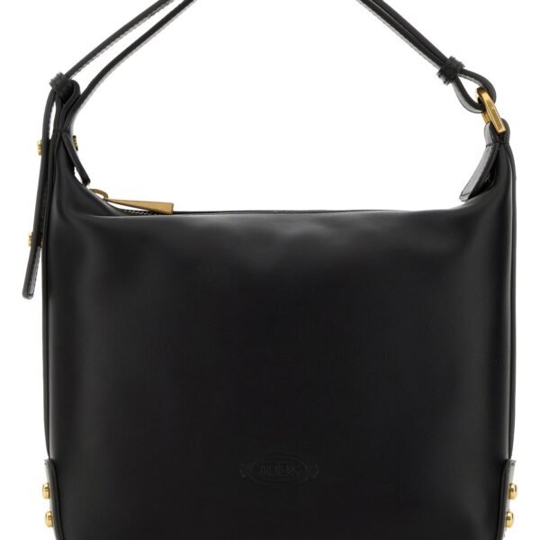 토즈 블랙 레더 숄더백 XBWGMTE0100UCT B999