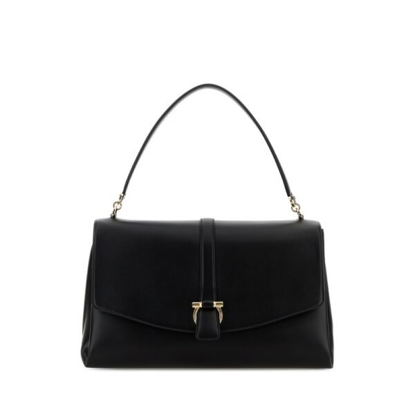 페라가모 블랙 레더 숄더백 21A469791183 NERO