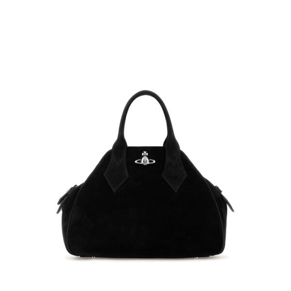 비비안웨스트우드 블랙 스웨이드 미디엄 야스민 핸드백 4702000UWL007E N401