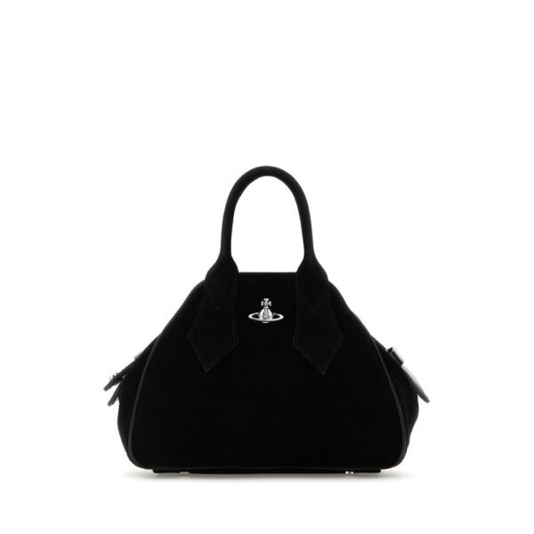 비비안웨스트우드 블랙 스웨이드 스몰 야스민 핸드백 4703000MWL007E N401