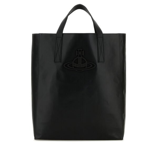 비비안웨스트우드 블랙 레더 미디엄 Sarah 쇼핑백 4D02000BUL00AN N401