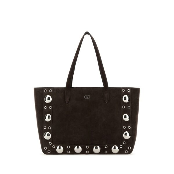 발렌티노 가라바니 브라운 스웨이드 넬코트 쇼핑백 6W0B0R79JET 0TO