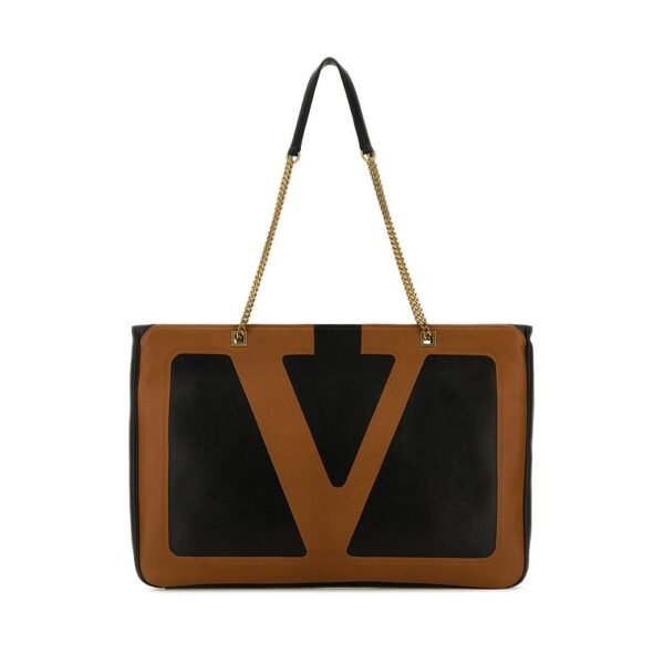 발렌티노 가라바니 블랙 나파 레더 라지 비바 슈퍼스타 쇼핑백 6W2B0R12PTJ RFA