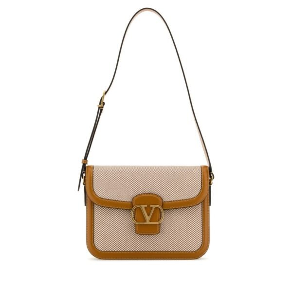 발렌티노 가라바니 투톤 캔버스 앤 레더 9TO5 숄더백 6W2B0R15CJP REK