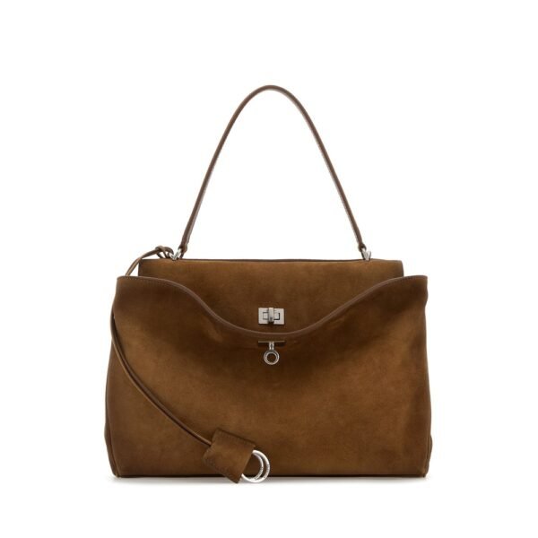 발렌시아가 다크 브라운 레더 로데오 핸드백 7897722AA5L 2221