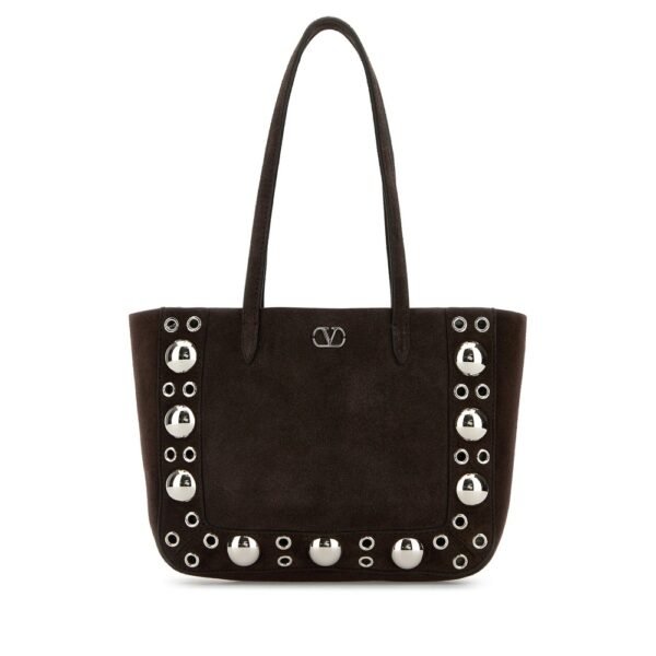 발렌티노 가라바니 브라운 스웨이드 넬코트 쇼핑백 7W2B0R89JET 0TO