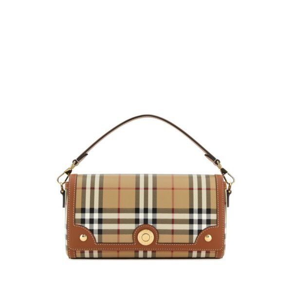 버버리 프린트 캔버스 앤 레더 노트 핸드백 8109787 A9534