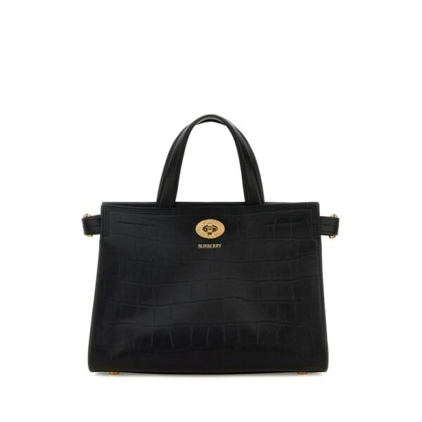 버버리 블랙 레더 미니 Cotswolds 핸드백 8118896 A1189