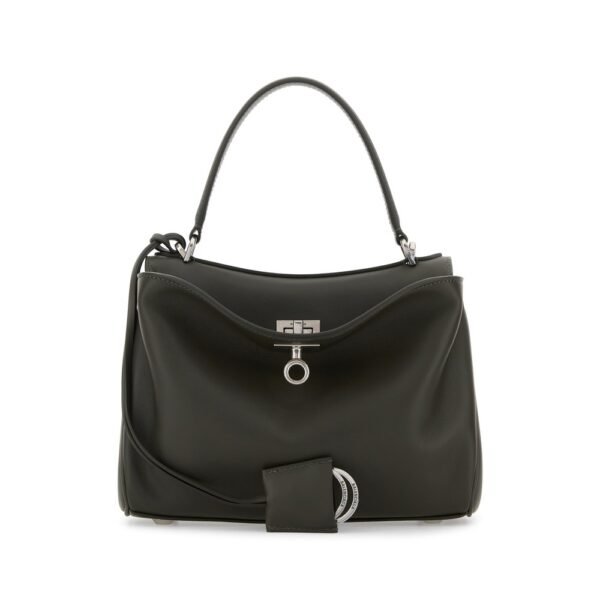 발렌시아가 다크 그린 레더 미니 로데오 핸드백 8437122AA4U 3503