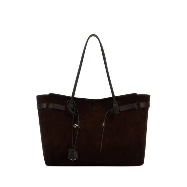 발렌시아가 브라운 스웨이드 라지 Bel Air 쇼핑백 8456132ACCH 2308