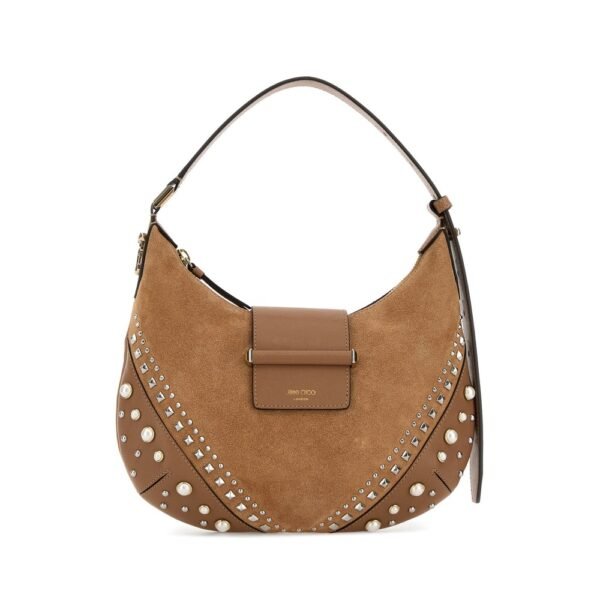 지미추 비스킷 스웨이드 Bar 숄더백 BARHOBOSFRU TOIVSHGO