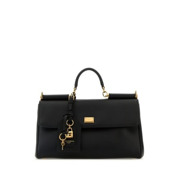 돌체앤가바나 블랙 레더 마이 시칠리아 핸드백 BB7782B7321 80999