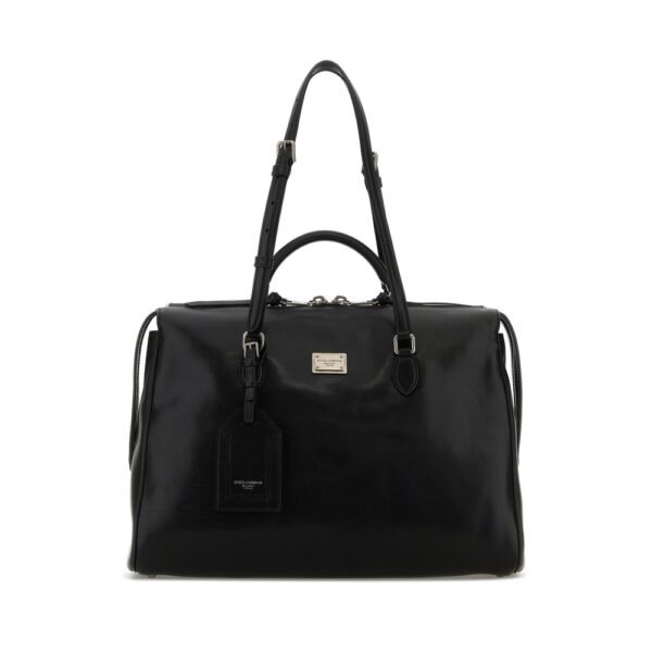 돌체앤가바나 블랙 레더 Vittoria 핸드백 BB7845AW118 80999