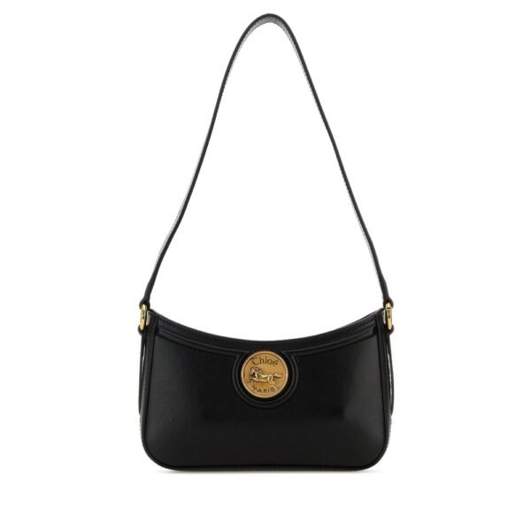 끌로에 블랙 레더 Horse Medal 숄더백 CH25AP989O37 001