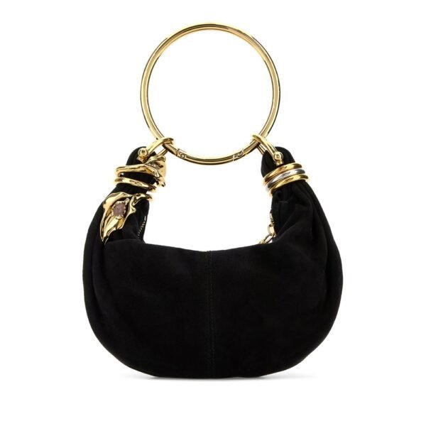 끌로에 블랙 스웨이드 미니 Bracelet 핸드백 CH26SS623Q96 001