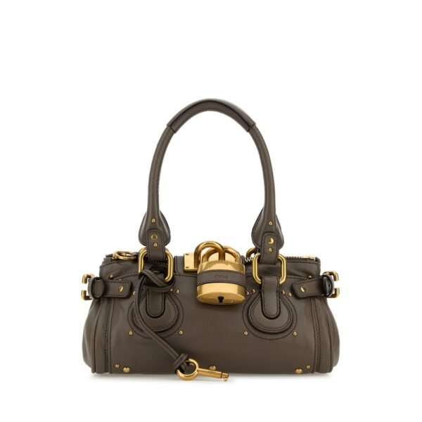 끌로에 Pastel 라이트 블루 레더 스몰 패딩턴 핸드백 CH26SS805P75 344