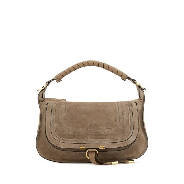끌로에 베이지 스웨이드 스몰 마르시 숄더백 CH26SS882P37 20E