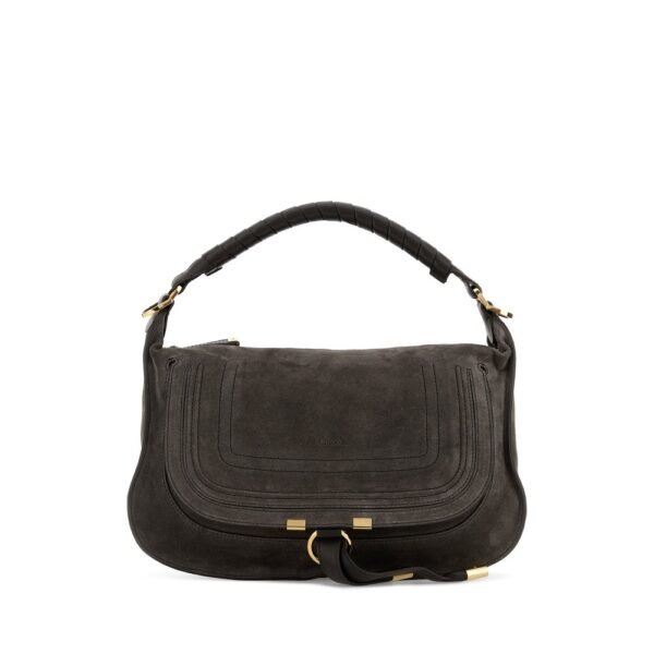 끌로에 다크 브라운 스웨이드 스몰 마르시 숄더백 CH26SS882P37 24X