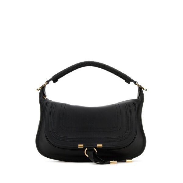 끌로에 블랙 레더 스몰 마르시 숄더백 CH26SS882R35 001