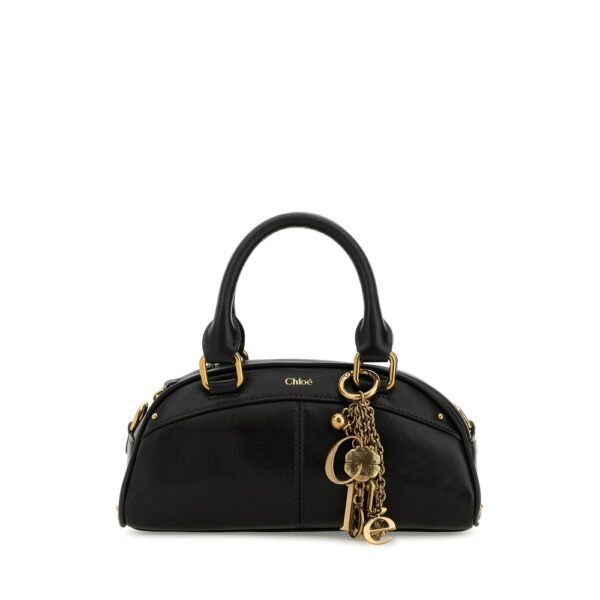 끌로에 블랙 스몰 레더 Bowling Chloé 스몰 핸드백 CH26SS956Q86 001