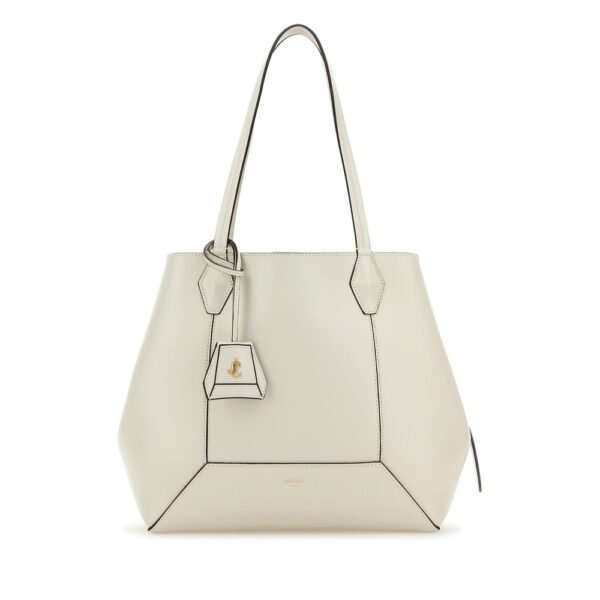 지미추 화이트 레더 다이아몬드 쇼핑백 DIAMONDTOTEMHUT LATTEGOLD