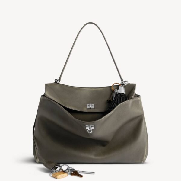 발렌시아가 여성용 로데오 핸드백 라지 위드 참스 7897442AA7T3503