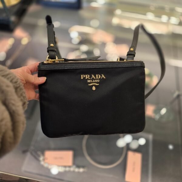 [아울렛] 프라다 나일론 더블 지퍼 크로스백 1BH046 ZMY F0002