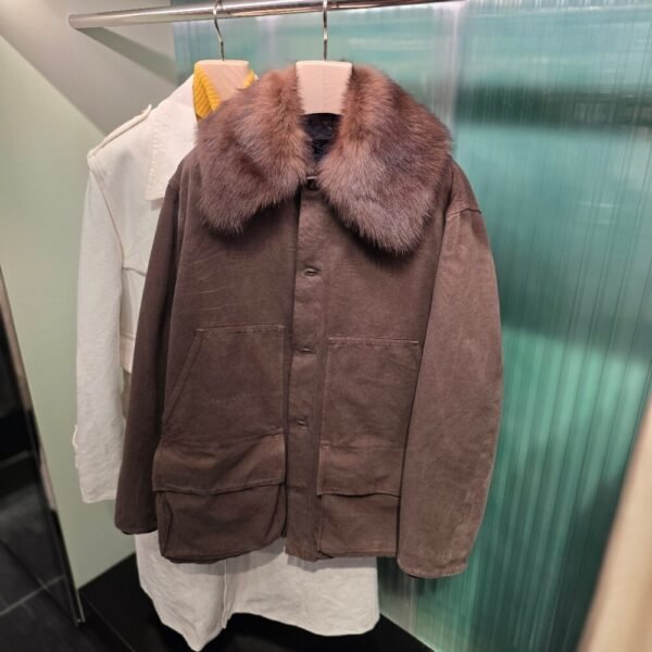 [아울렛] 프라다 코튼 시어링 칼라 남성 자켓 SGC766