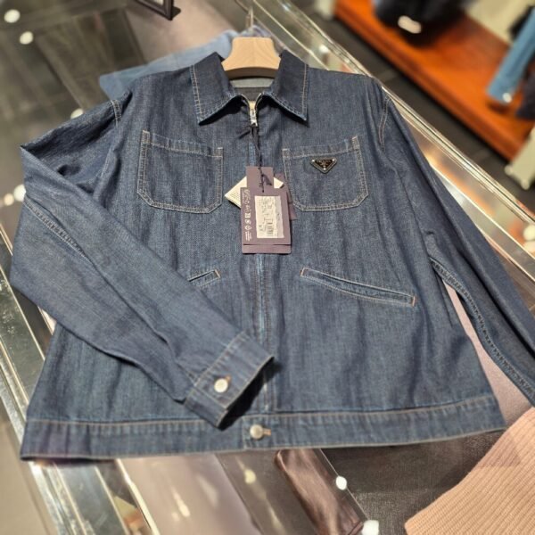 [아울렛] 프라다 삼각로고 셔츠 자켓 GEB255